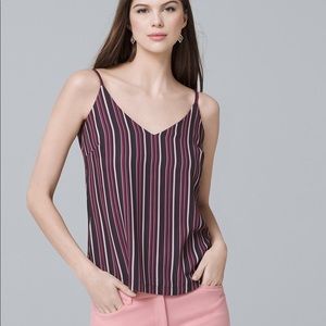 WHBM Reversible Stripe Floral Cami Top XS